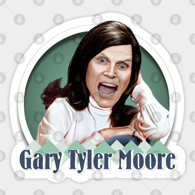 Gary Tyler Moore Sticker by Zbornak Designs